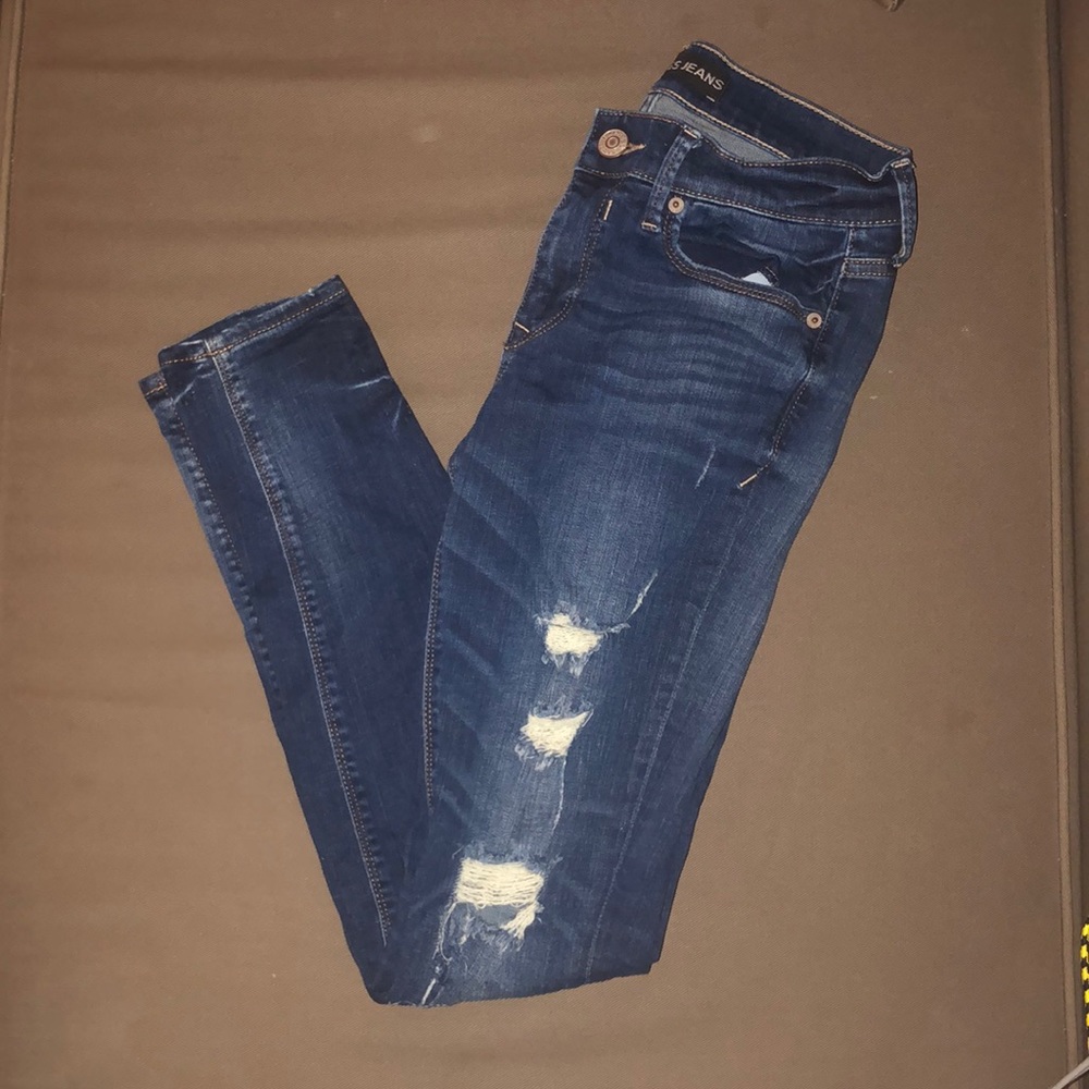 Express ripped denim leggings jeans